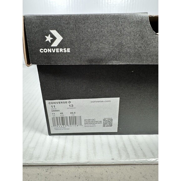 Size 11 Converse Chuck Taylor All Star Malden Street Mid Egret Gum Shoes A10513C - Picture 9 of 9